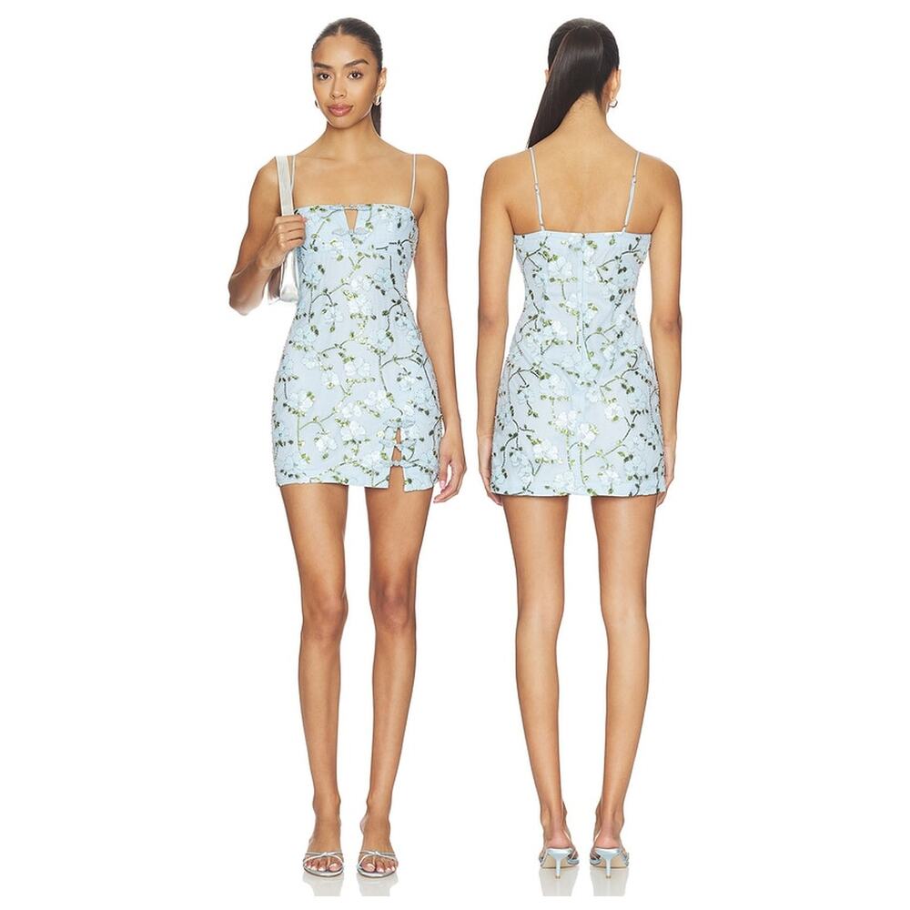 Majorelle Lucia Mini Dress Floral Sequin Embellished Party Cocktail Hoco XXS